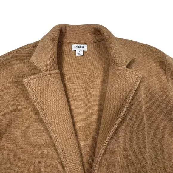 J. Crew Schoolboy Sweater Blazer Camel Sz S Preppy Heritage Minimalist Chic - Picture 9 of 14